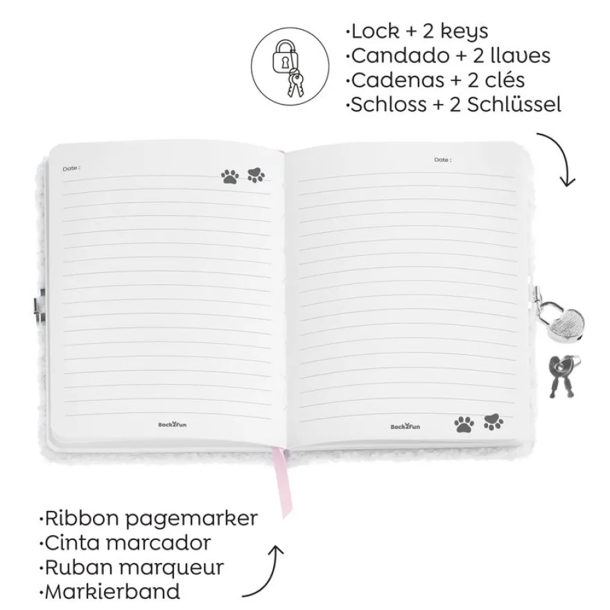 Journal intime peluche Panda Back2Fun