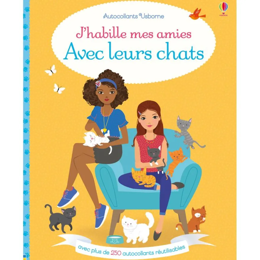 J'habille mes amies avec leurs chats - autocollants