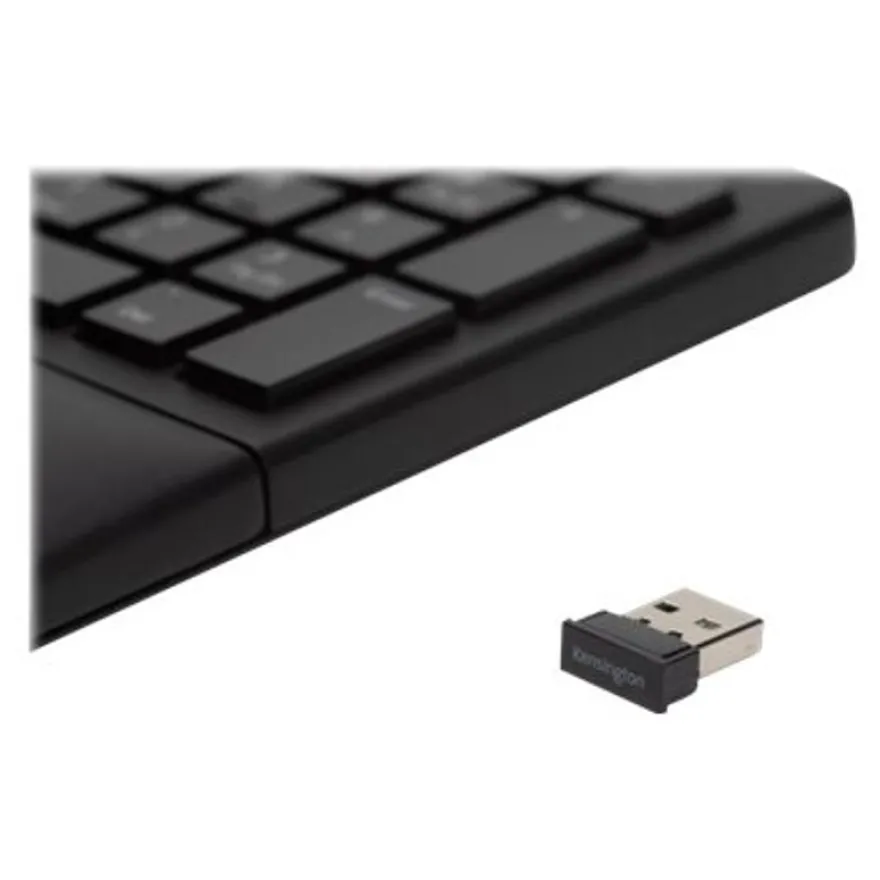 Kensington Pro Fit Ergo - Ensemble clavier et souris sans fil - Azerty - noir