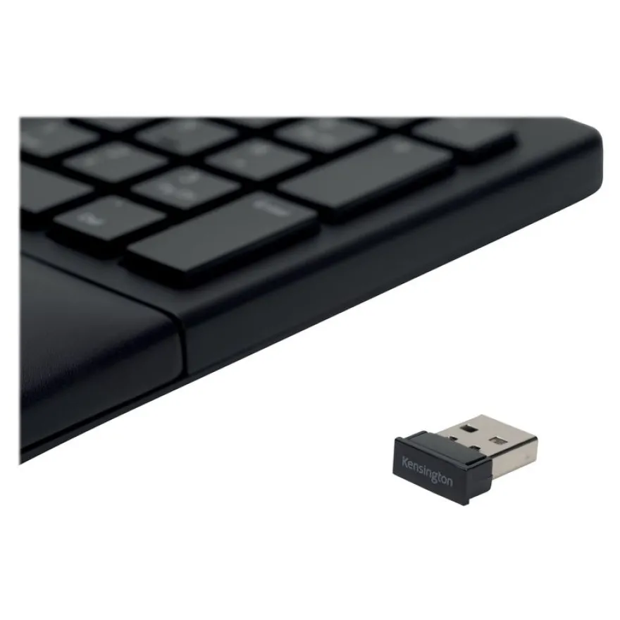 Kensington Pro Fit Ergo - Ensemble clavier et souris sans fil - Azerty - noir