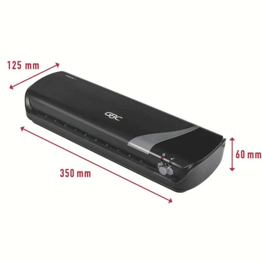 Kit INSPIRE+ Plastifieuse A4 - jusqu'à 125 microns + outil de coupe + 5 pochettes A4 incluses - noir
