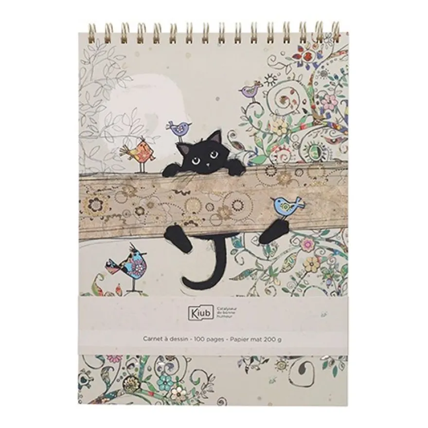 Kiub - Carnet a dessin gm bug art chaton branche