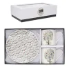 Kiub - Coffret Duo Tasses Café avec Soucoupes - Porcelaine - Collection Bug Art - 26 x 17 x 6.5 cm - Disponible dans différents assortiments