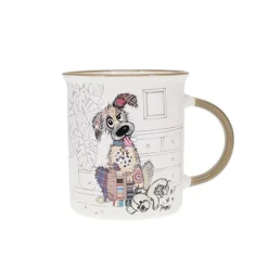 Kiub - Mug bol tasse 320 ml kooks chien porcelaine blanc