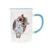 Kiub - Mug bol tasse 360 ml kooks chouette porcelaine blanc