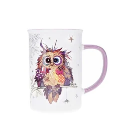 Kiub - Mug timbale droit bebe chouette 360ml - Collection kooks porcelaine