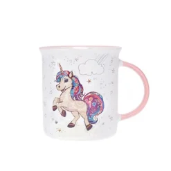 Kiub - Mug timbale droit licorne 360ml - Collection kooks porcelaine