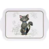 Kiub - Plateau 20,8x14x2,2 kooks chat noir melamine blanc