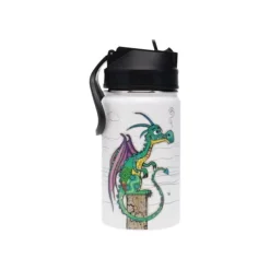 Kiub Kook - Gourde avec paille - 350 ml - dragon
