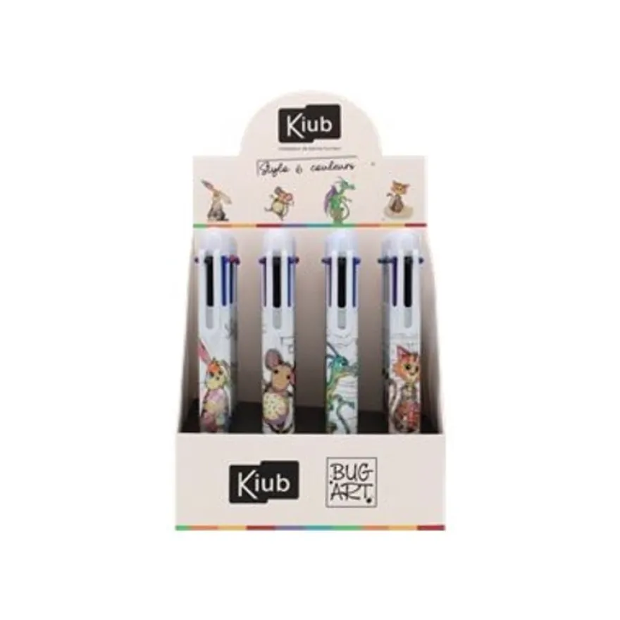Kiub Kook - Stylo à bille 6 couleurs