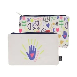 Kiub Ma bonne étoile - Trousse plate en coton - blanc