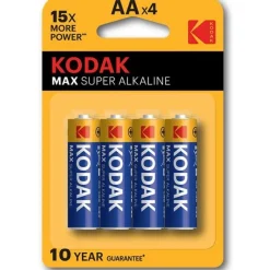 KODAK - Piles - MAX Alcaline - AA / LR06 - pack de 4