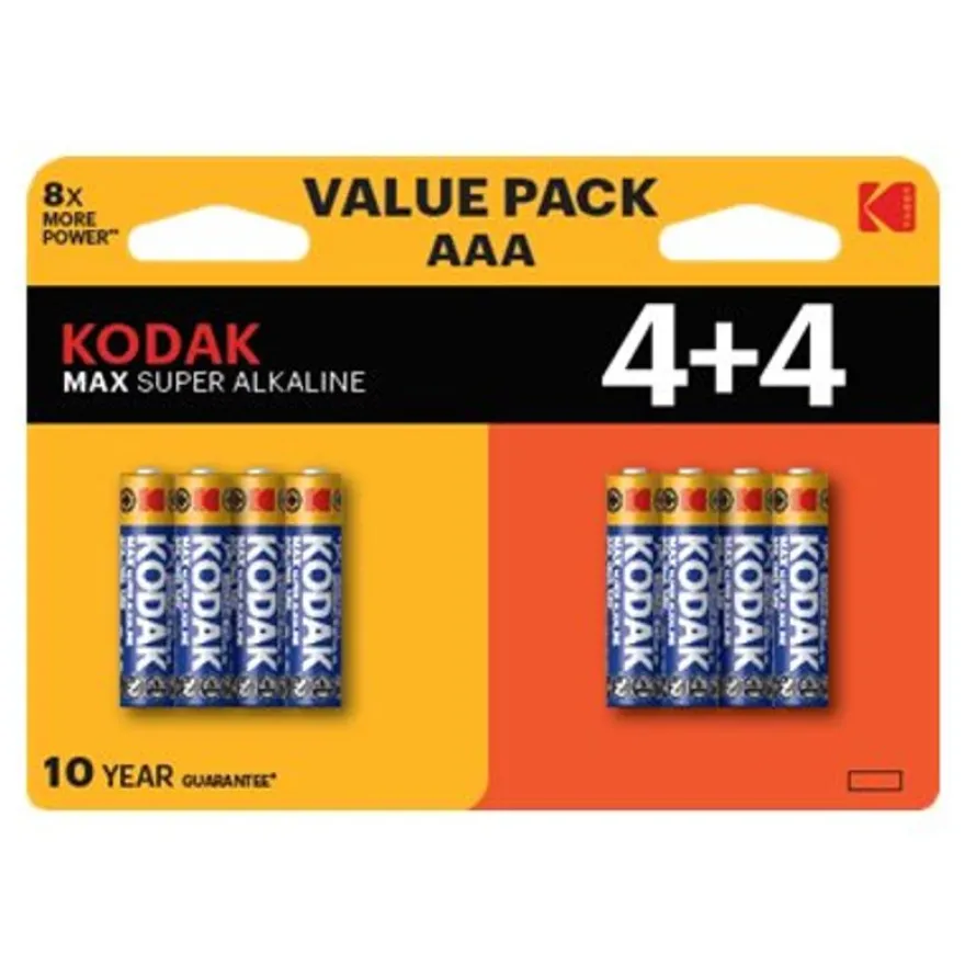 Kodak MAX SUPER - Batterie 8 x AAA - Alcaline