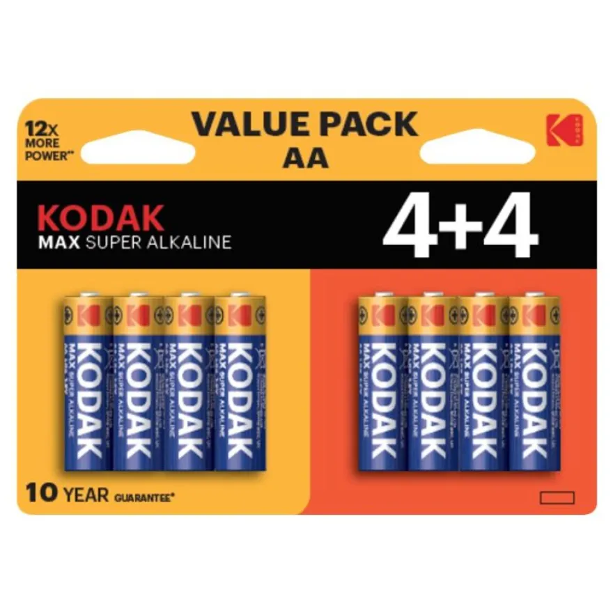 Kodak MAX SUPER - Batterie 8 x type AA - Alcaline
