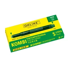 Kombi - Cartouches d'encre vert pour stylos plume standard et stylos plume Lamy