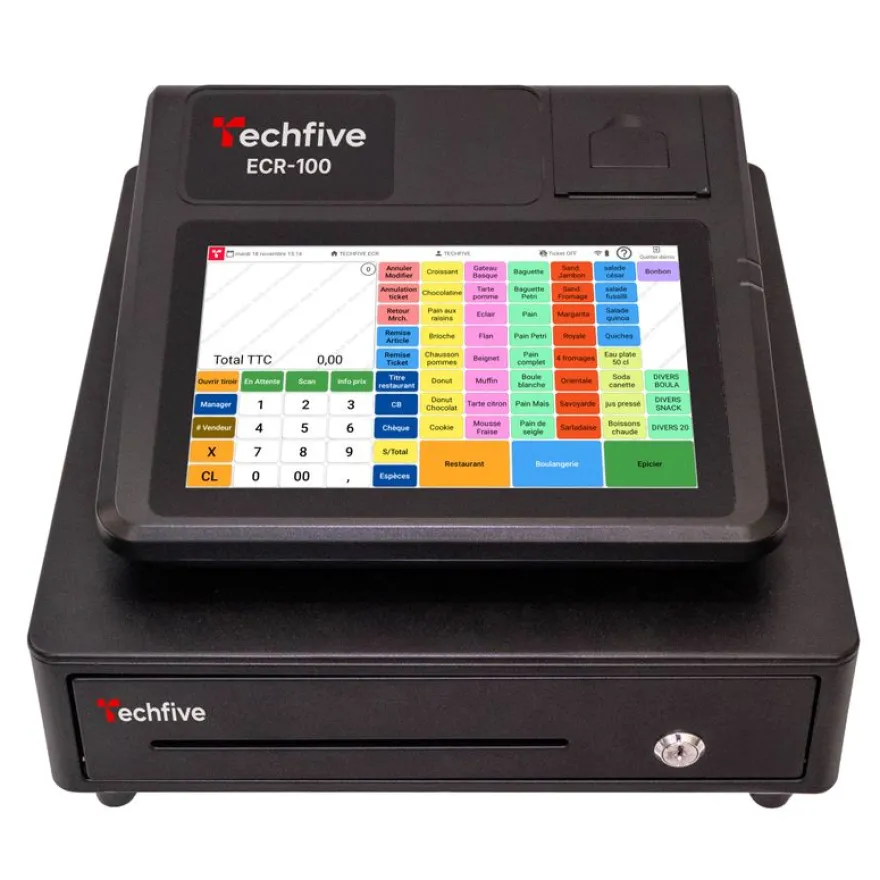 La Comptoir - Caisse enregistreuse Techfive (ECR-100) - La caisse enregistreuse avec tiroir