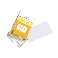 La Couronne - 100 Cartes bristol en coffret cristal - 82 x 128 mm - 210 gr - blanc