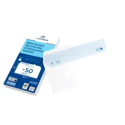 La Couronne - 50 Enveloppes DL 110 x 220 mm - 80 gr - blanc - sans fenêtre - bande auto-adhésive