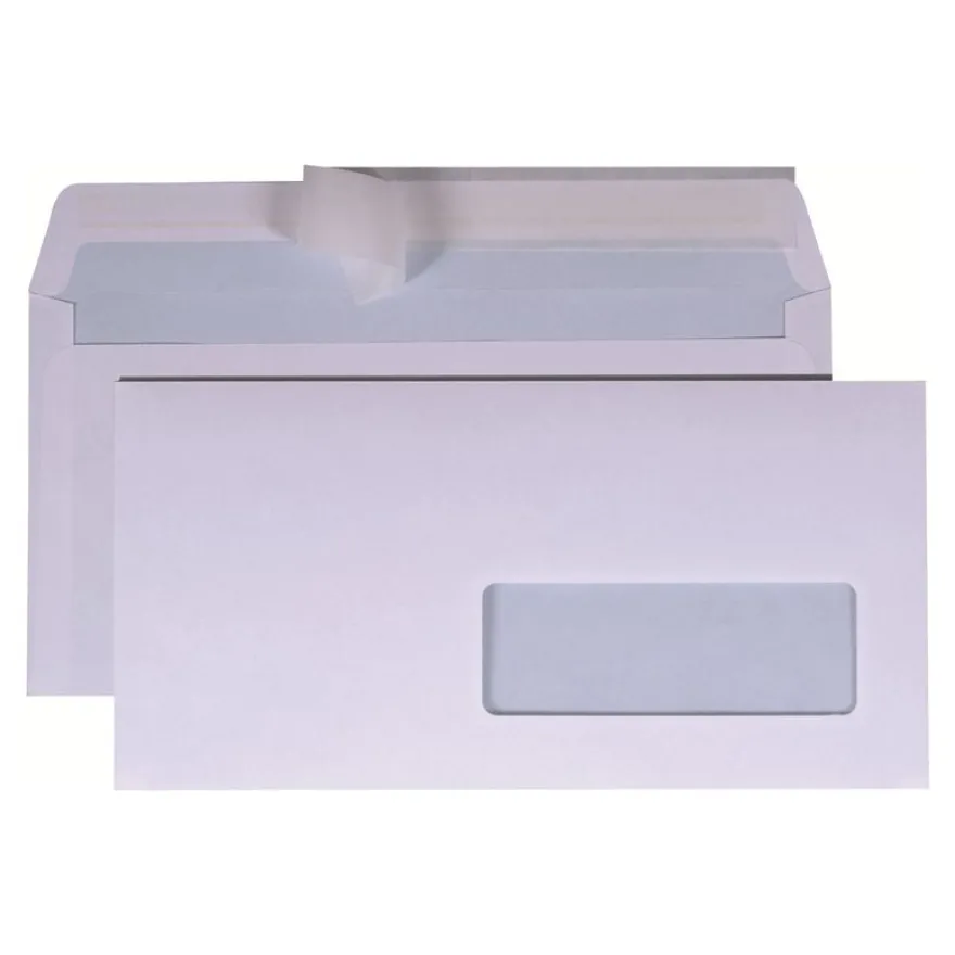 La Couronne - 200 Enveloppes C5 162 x 229 mm - 100 gr - fenêtre 45x100 mm - blanc - bande auto-adhésive