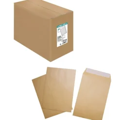 La Couronne - 250 Enveloppes Kraft - 260 x 330 mm - 90 gr - sans fenêtre - bande auto-adhésive