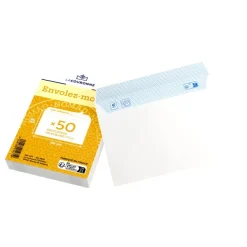 La Couronne - 50 Enveloppes - 90 x 140 mm - 110 gr - blanc - sans fenêtre - bande auto-adhésive