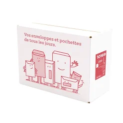 La Couronne - 250 Pochettes C4 229 x 324 mm - 90 gr - fenêtre cristal 110x50 mm - blanc - bande auto-adhésive