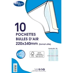 La Couronne - 10 Pochettes bulles - 220 x 340 mm - bande auto-adhésive