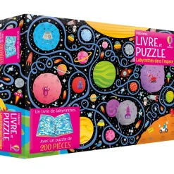 Labyrinthes dans l'espace - Coffret livre et puzzle
