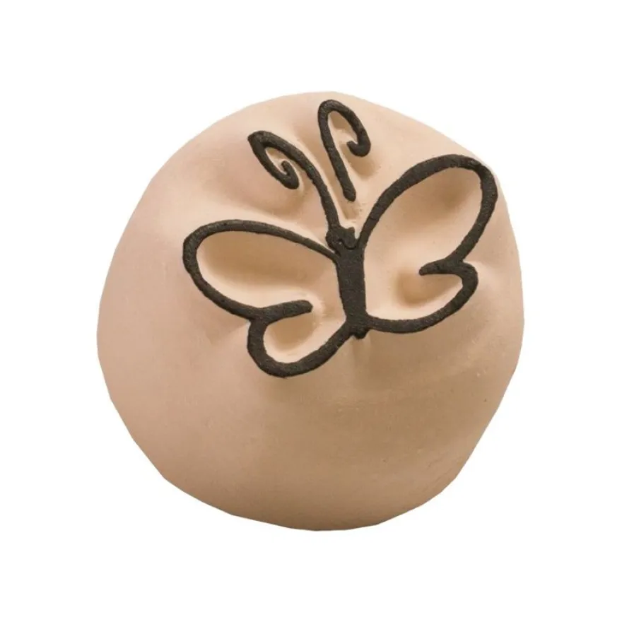 LaDot - Pierre pour tatouage éphémère - en céramique - taille S (2,2 x 2,2 cm) - papillon