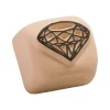 LaDot - Pierre pour tatouage éphémère - en céramique - taille S (2,2 x 2,2 cm) - diamant