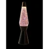 Lampe lave avec paillettes 10,2 x 40 cm - Base noire, liquide pailletté - Câble 160 cm avec prise européenne