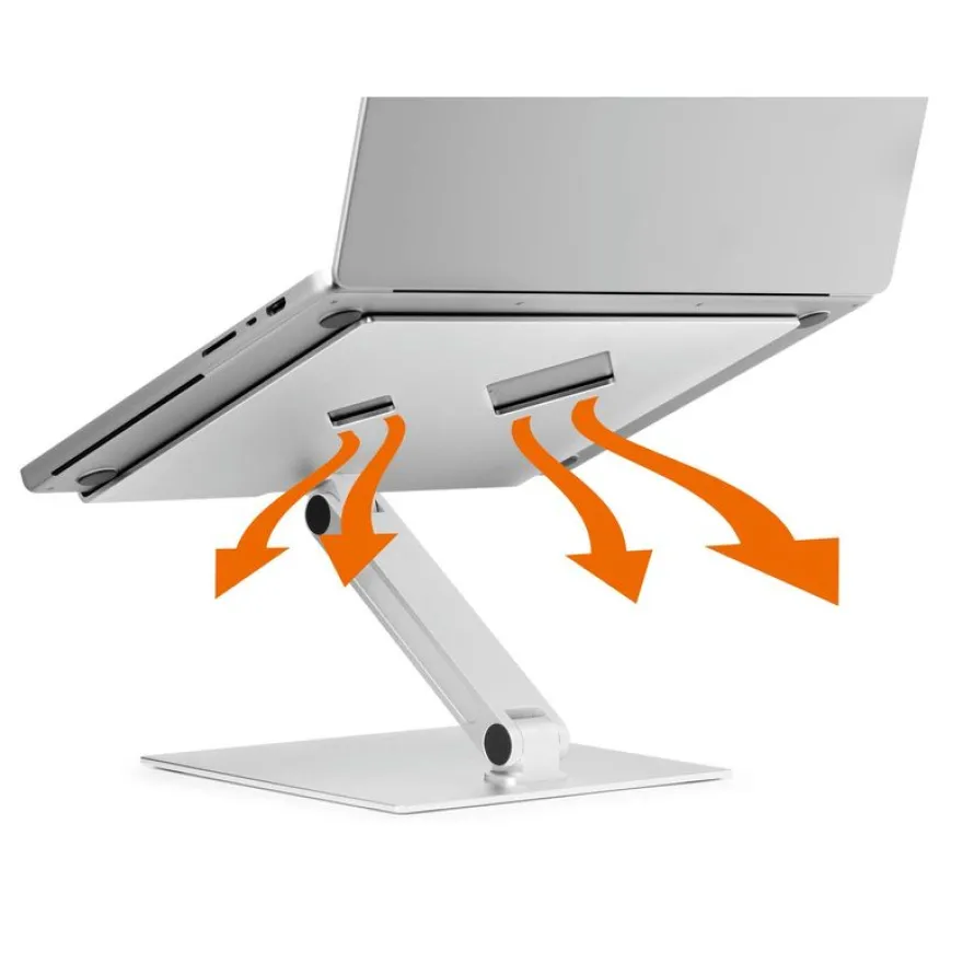 Laptop Stand rise - Support universel pour pc portable jusqu'à 17" ( jusqu'à 5kg) - argent