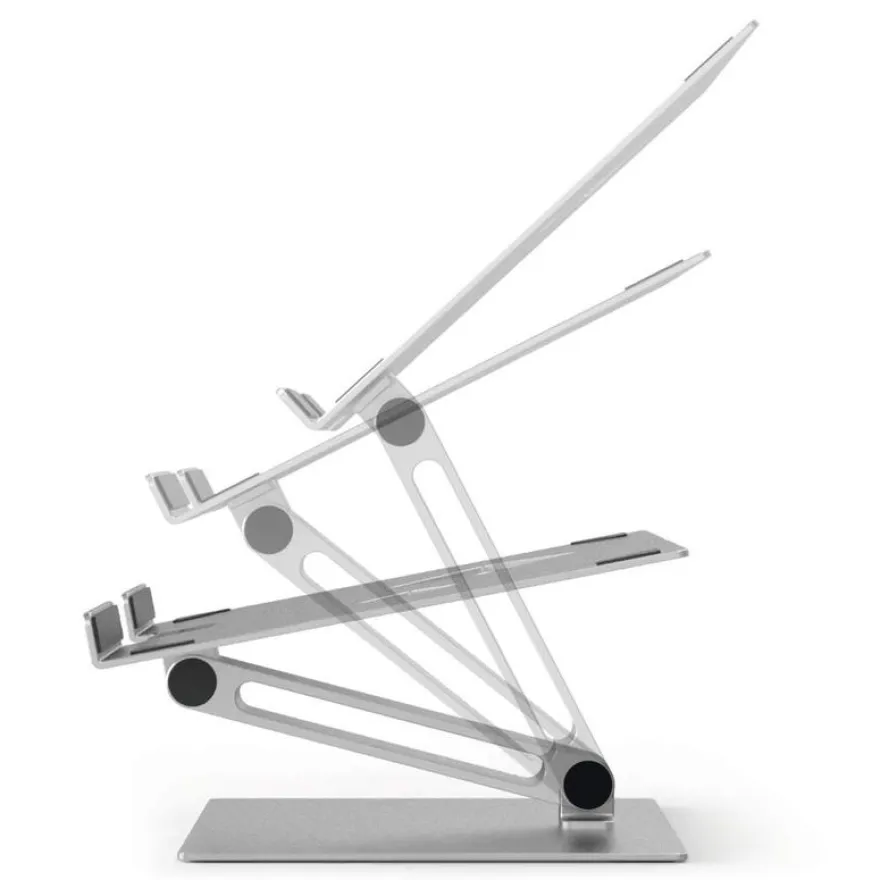 Laptop Stand rise - Support universel pour pc portable jusqu'à 17" ( jusqu'à 5kg) - argent