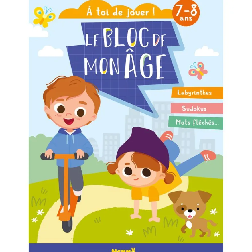 Le Bloc de mon âge 7-8 Ans - A Toi De Jouer ! Enfants Trottinette)- Labyrinthes, Sudokus, Mots Fléchés