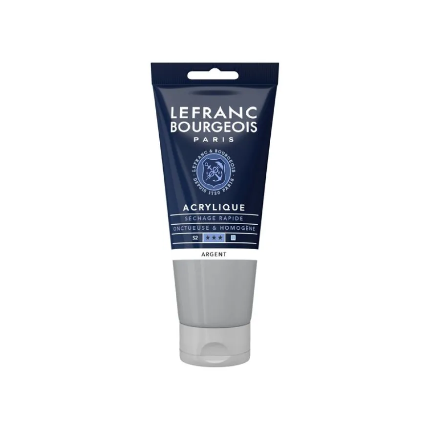 Lefranc & Bourgeois - Peinture acrylique - argent - 80 ml