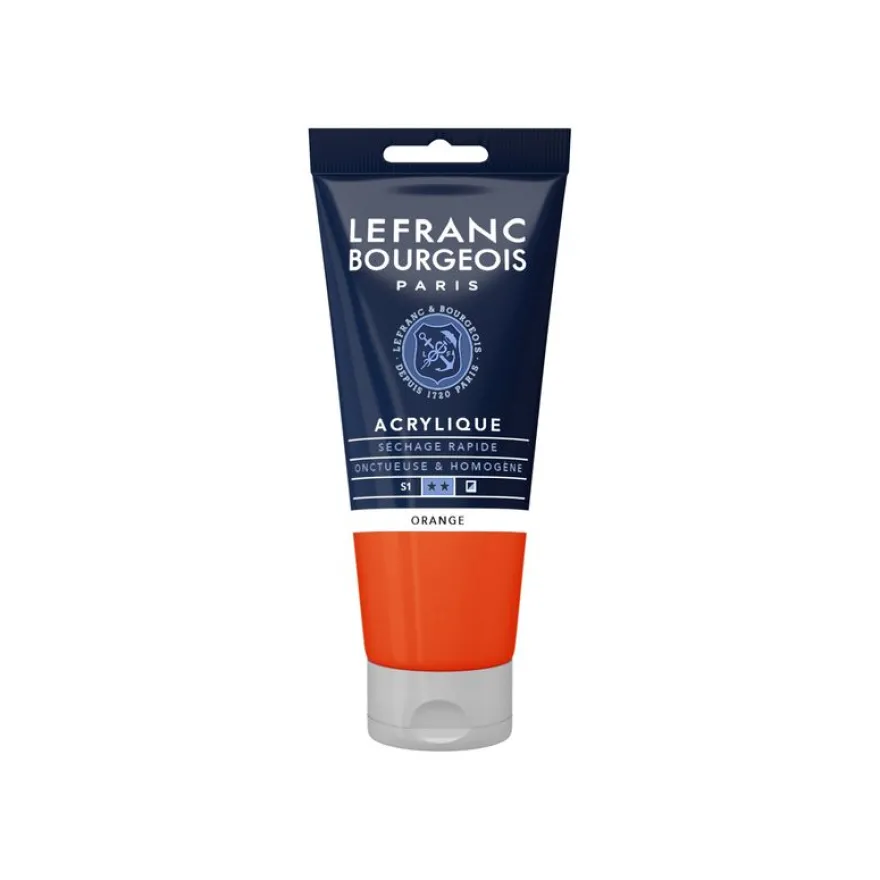 Lefranc Bourgeois - Peinture acrylique - orange - 80 ml