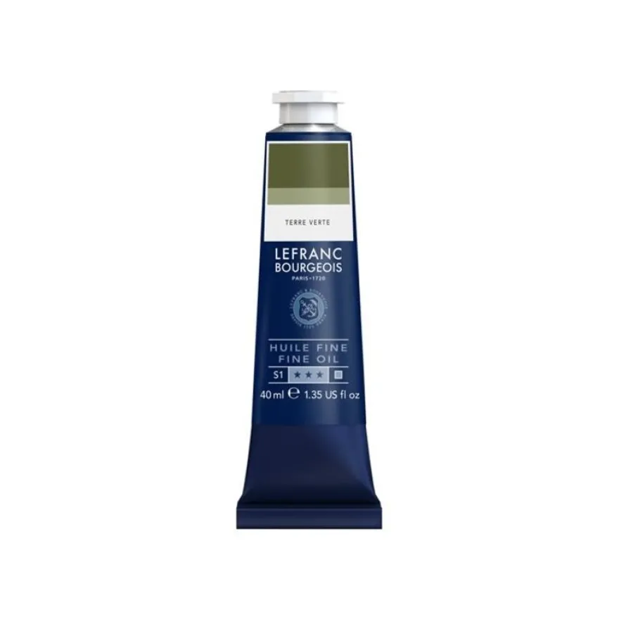Lefranc Bourgeois - Peinture à l'huile - vert terre - opaque - fine - 40 ml