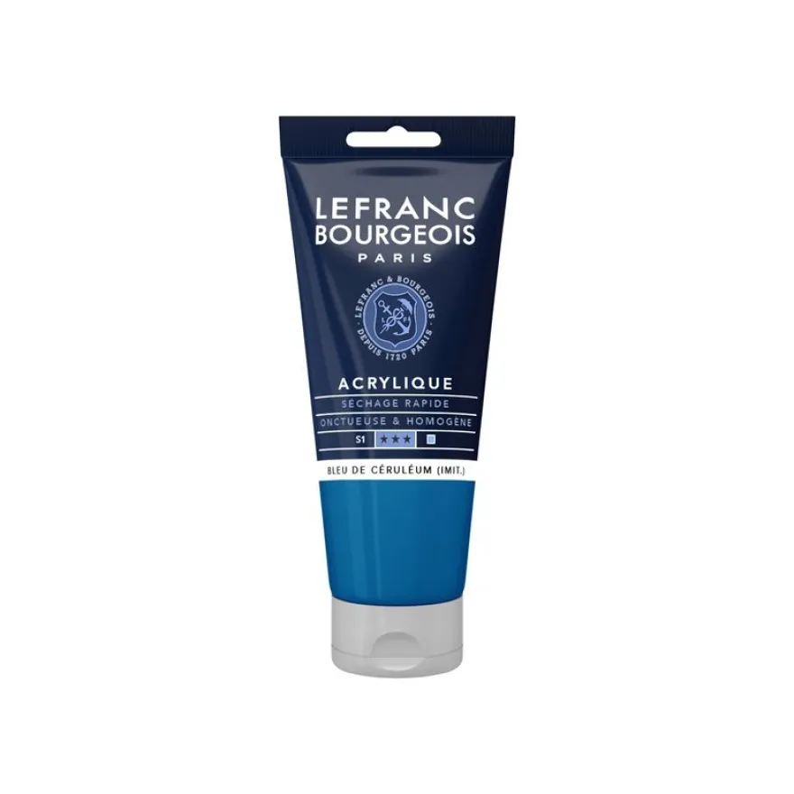 Lefranc Bourgeois - Peinture acrylique - bleu de Céruléum (imit.) - 80 ml