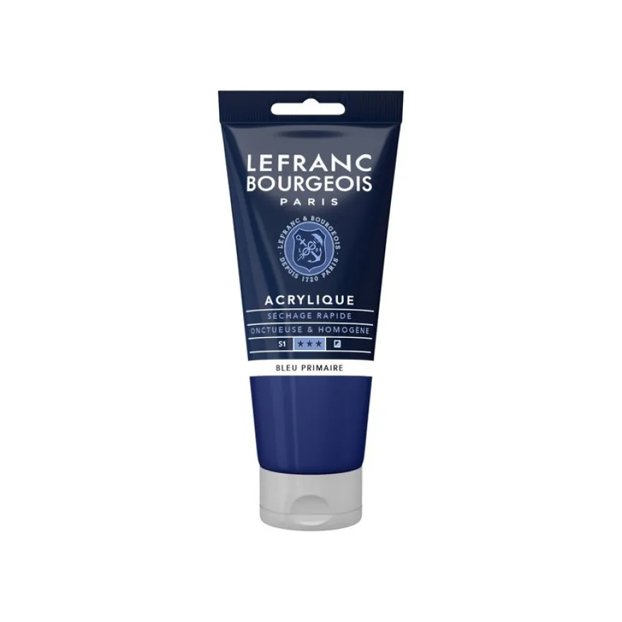 Lefranc Bourgeois - Peinture acrylique - cyan bleu primaire - 80 ml
