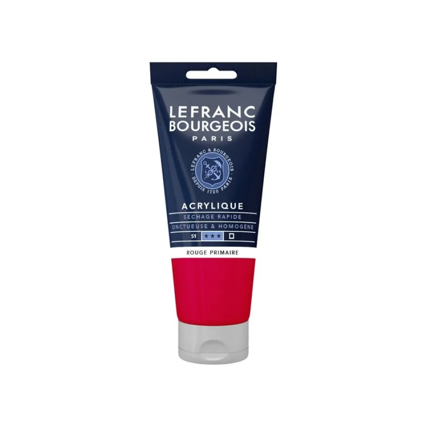 Lefranc Bourgeois - Peinture acrylique - rouge primaire - 80 ml