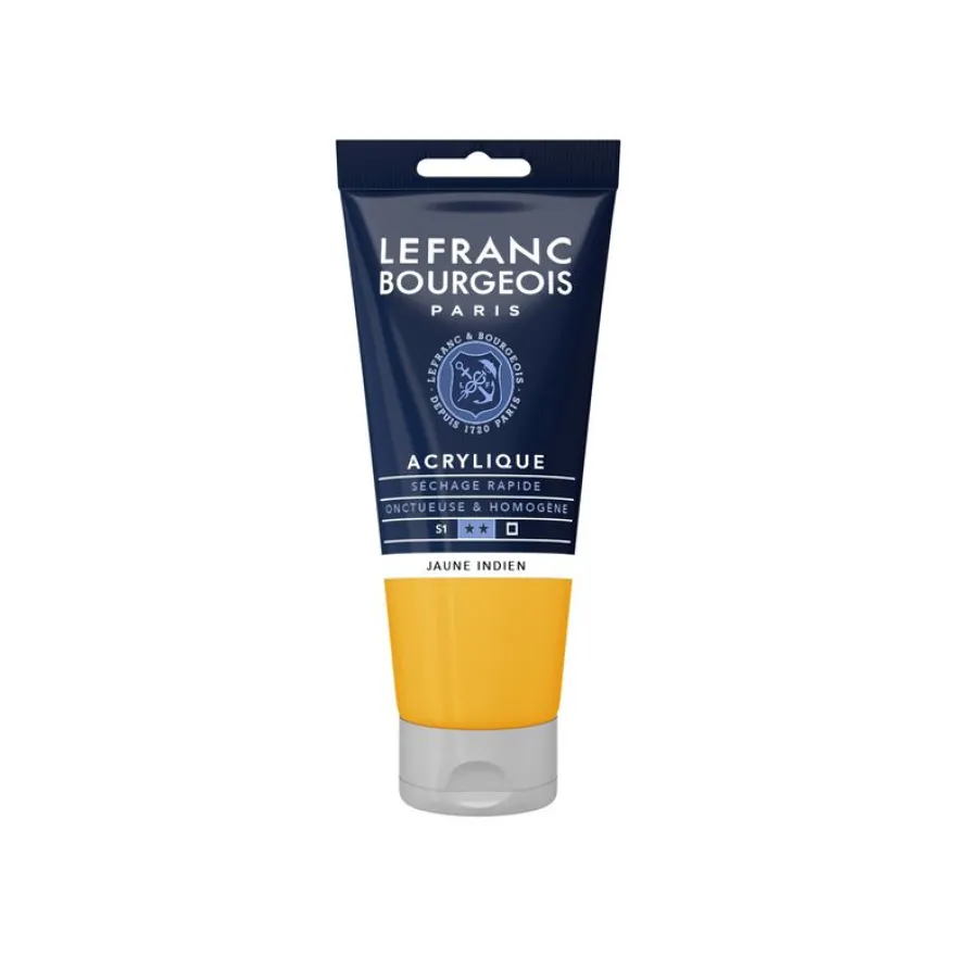 Lefranc Bourgeois - Peinture acrylique - jaune indien - 80 ml