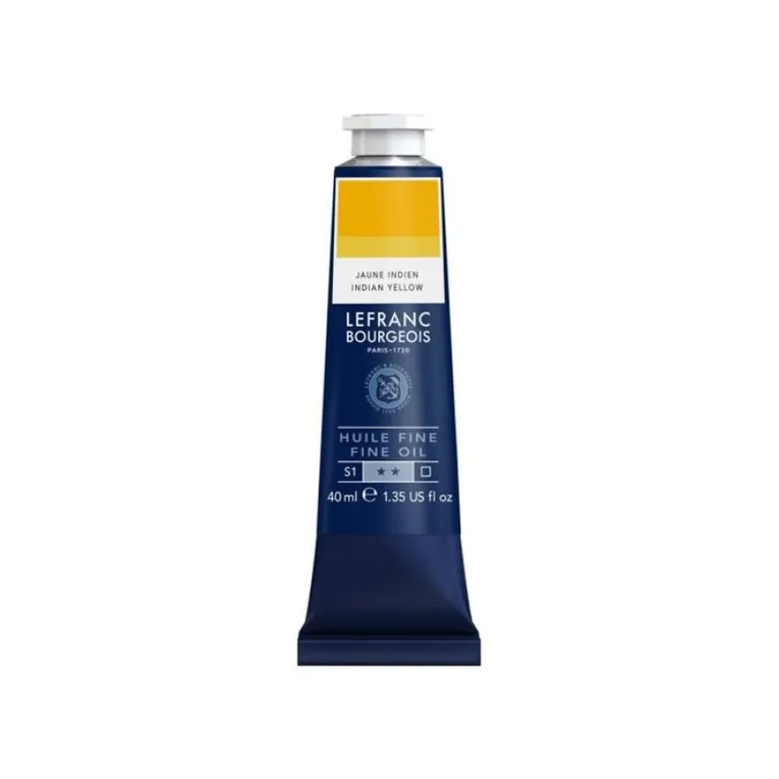 Lefranc Bourgeois - Peinture à l'huile - jaune indien - transparent - fine - 40 ml