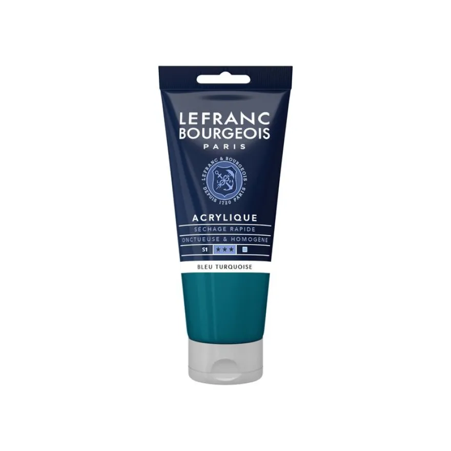 Lefranc Bourgeois - Peinture acrylique - bleu turquoise - 80 ml