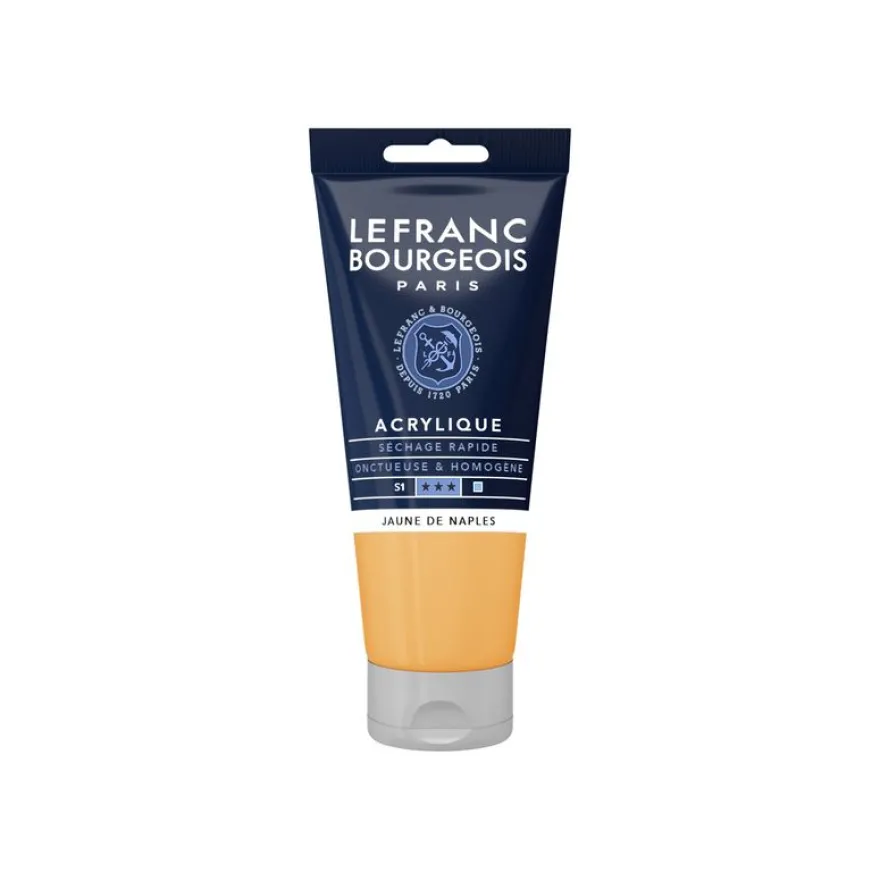 Lefranc Bourgeois - Peinture acrylique - jaune de naples - 80 ml