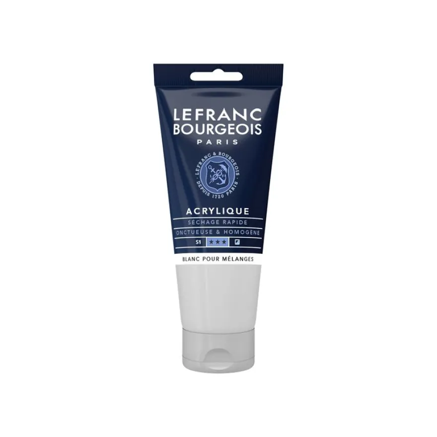 Lefranc Bourgeois - Peinture acrylique - blanc - 80 ml