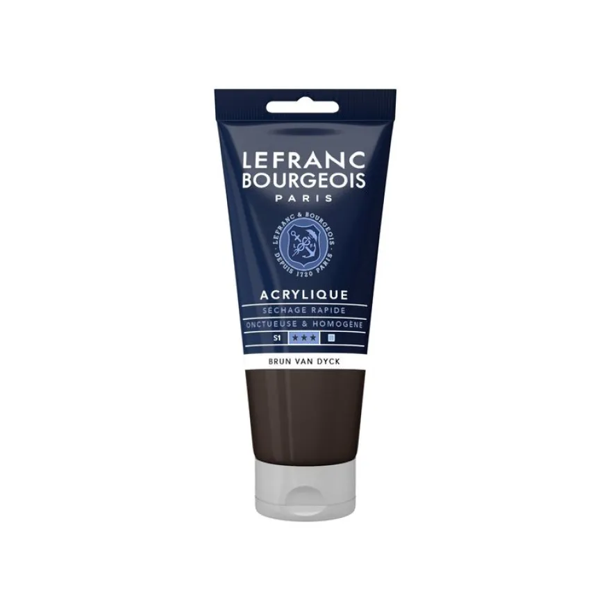Lefranc Bourgeois - Peinture acrylique - marron Van Dyck - 80 ml