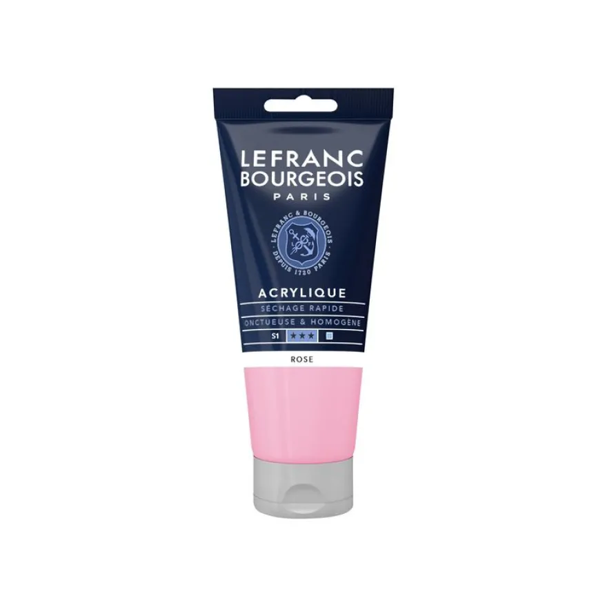 Lefranc Bourgeois - Peinture acrylique - rose - 80 ml