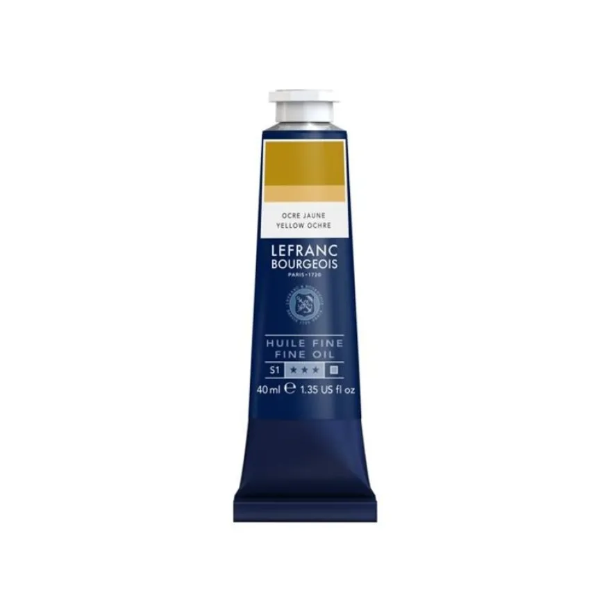 Lefranc Bourgeois - Peinture à l'huile - ocre jaune - opaque - fine - 40 ml