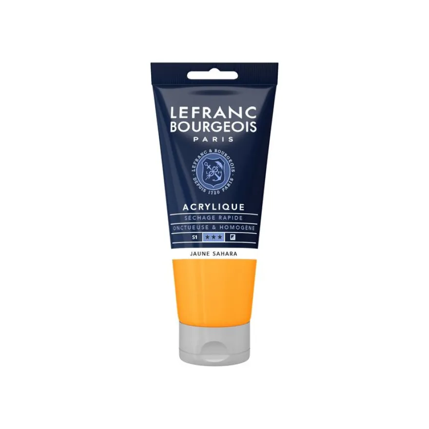 Lefranc Bourgeois - Peinture acrylique - jaune sahara - 80 ml