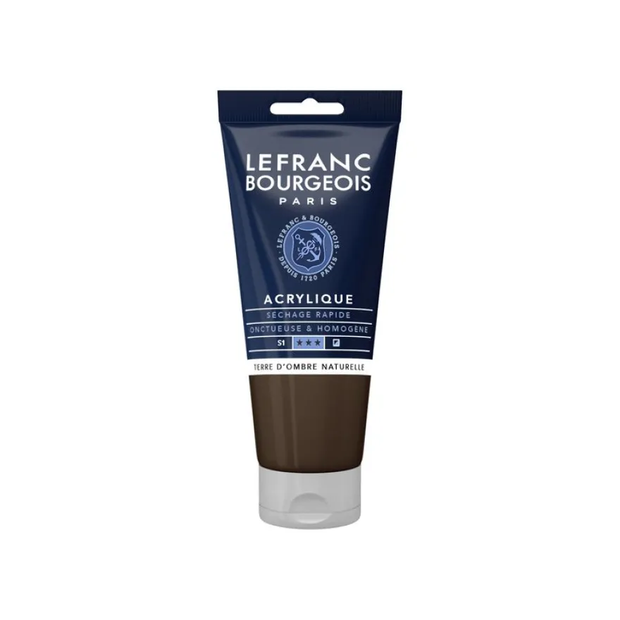 Lefranc Bourgeois - Peinture acrylique - terre d'ombre naturelle - 80 ml